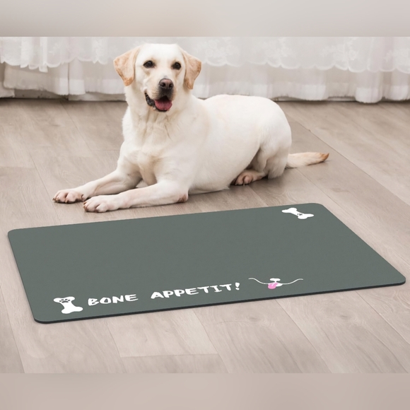 Large Pet Food Mat, 24" x 16" - Picture 1 of 4